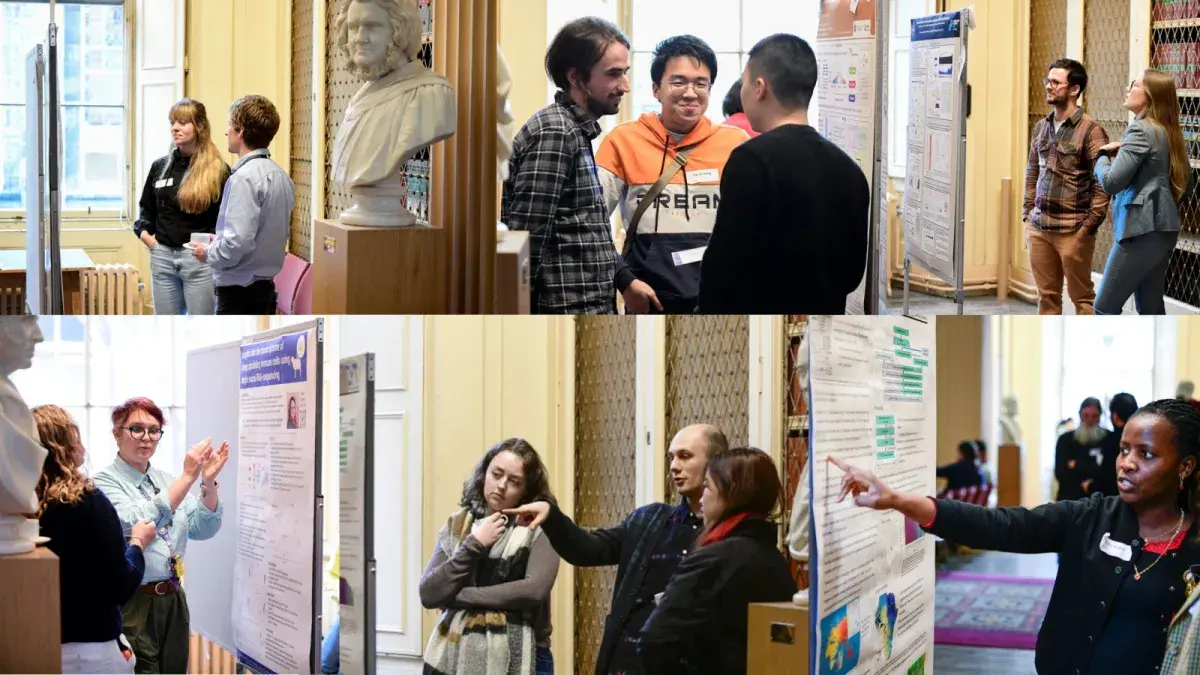 ECRs interacting during the poster session