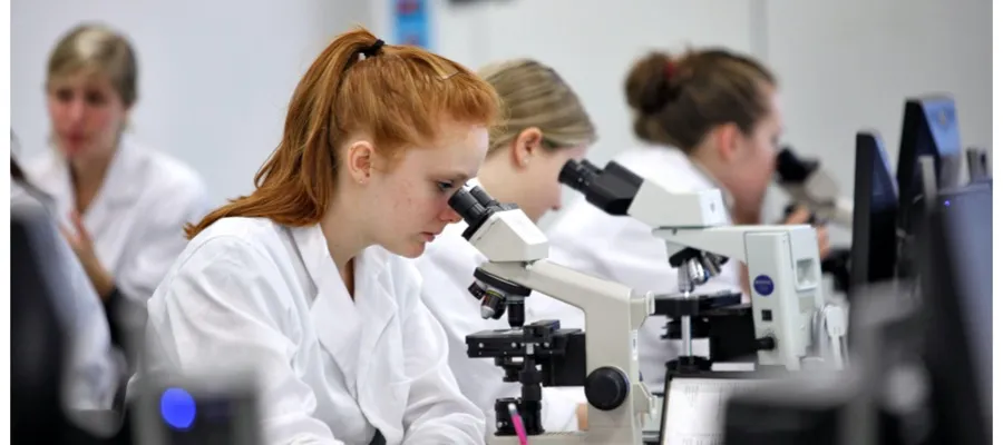 Students in a lab