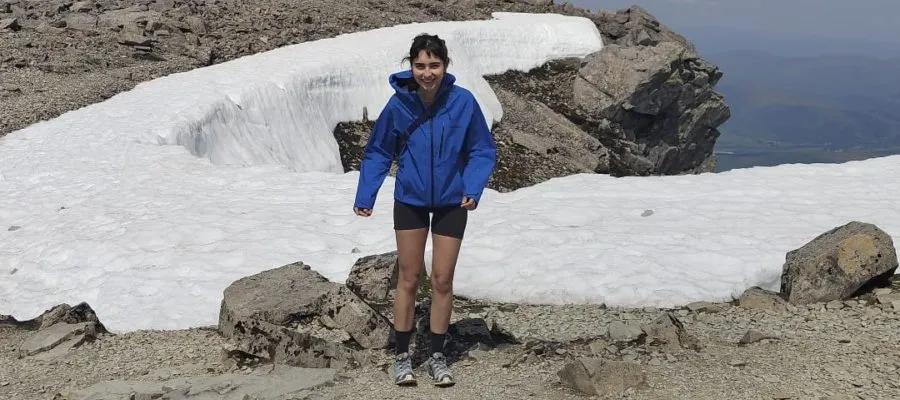 Poppy Grimes after climbing Ben Nevis