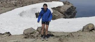 Poppy Grimes after climbing Ben Nevis