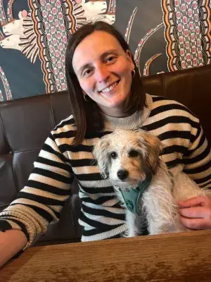 Hannah Smith and dog