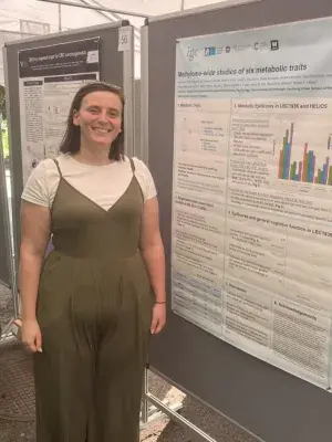 Hannah Smith presenting a poster CLEPIC